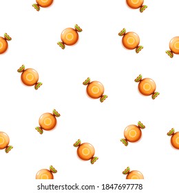 Seamless Pattern Abstract Elements Food Sweet Candy Birthday Party Vector Design Style Background Illustration