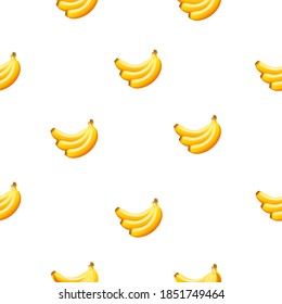 Seamless Pattern Abstract Elements Food Fruit Yellow Banana Vector Design Style Background Illustration