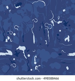 Seamless pattern with abstract elements. Grunge style.