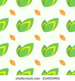 Seamless Pattern Abstract Elements Leaf Leaves Vector Design Style Background Illustration Texture For Prints Textiles, Clothing, Gift Wrap, Wallpaper, Pastel