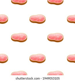 Seamless Pattern Abstract Elements Meat Butcher Vector Design Style Background Illustration