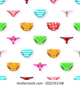 Seamless Pattern Abstract Elements Panty Underpants Wear Vector Design Style Background Illustration Texture For Prints Textiles, Clothing, Gift Wrap, Wallpaper, Pastel