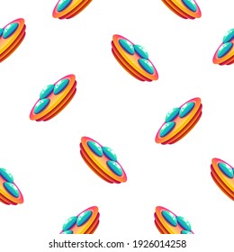 Seamless Pattern Abstract Elements Unidentified Flying Object Alien Ufo Logo Vector Vector Design Style Background Illustration