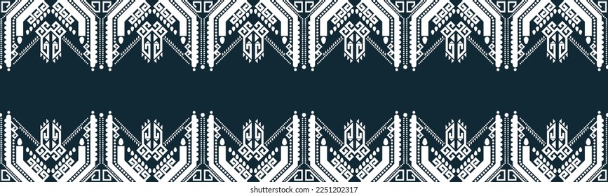 seamless pattern abstract ethnic geometric embroidery design repeating background texture in black and white.wallpaper and clothing. EP.27.background color can be changedDesign 