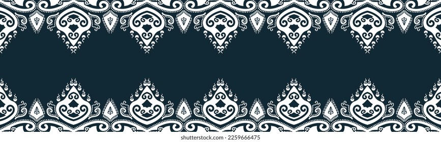 seamless pattern abstract ethnic geometric embroidery design repeating background texture in black and white.wallpaper and clothing. EP.44.background color can be changedDesign 