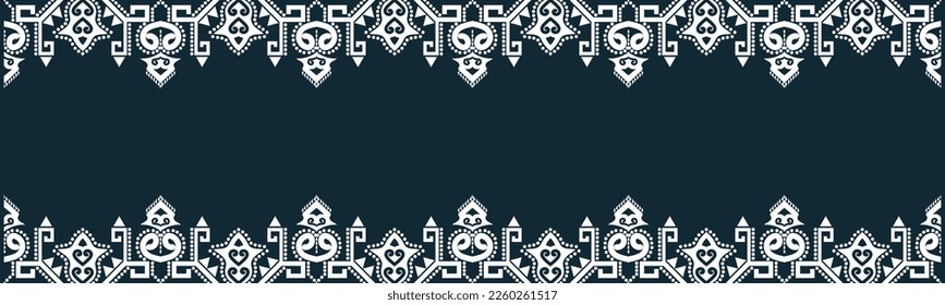 seamless pattern abstract ethnic geometric embroidery design repeating background texture in black and white.wallpaper and clothing. EP.45.background color can be changedDesign 