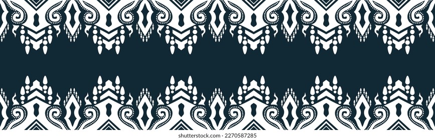 seamless pattern abstract ethnic geometric embroidery design repeating background texture in black and white.wallpaper and clothing. EP.54.background color can be changedDesign 