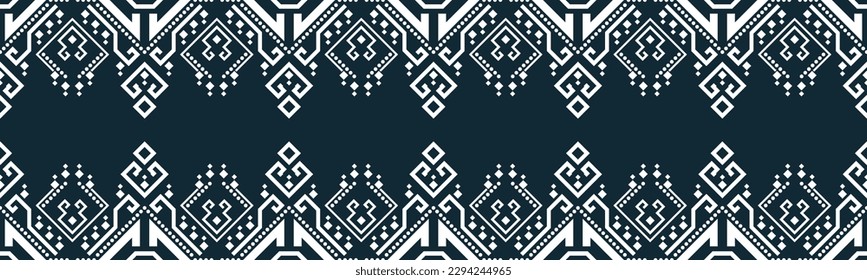 diseño de bordado geométrico abstracto de patrón sin fisuras, repitiendo textura de fondo en blanco y negro.papel de pared y ropa. Se puede cambiar el color de fondo EP.79.Design 