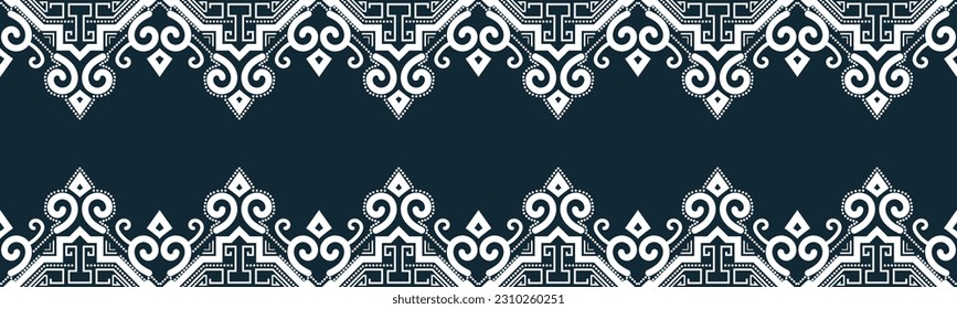 Nahtlose Muster abstrakte ethnische geometrische Stickerei-Design Wiederholung der Hintergrundtextur in schwarz-weiß.Tapete und Kleidung. EP.92.Hintergrundfarbe kann geändert werdenDesign 