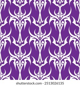 Patrón sin fisuras de Formas abstractas étnicas maoríes o polinesias neo tribales de moda y2k. Fondo futurista gótico del tatuaje para la moda, cartel, impresión, Anuncio