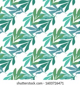 Seamless pattern with abstract exotic plant. Tropical pattern, palm leaves seamless vector floral background. design for fabric, textile print, wrapping paper. Vector illustration
