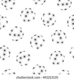 Seamless pattern. Abstract fantasy pattern. Balls with glow effect. Vector illustration