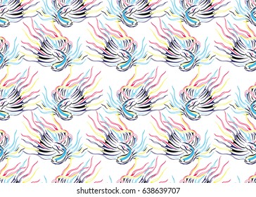 seamless pattern with abstract fighting fish vector,for printed on the product.
fish pattern graphic for digital print
