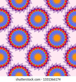 Seamless pattern with abstract figures. Ethnic and tribal print with geometric forms.