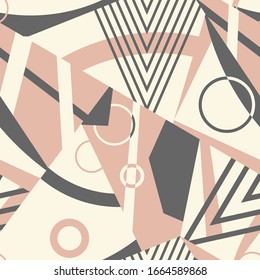 Seamless pattern with abstract figures. Print for wallpaper and bed linen. Vector design.