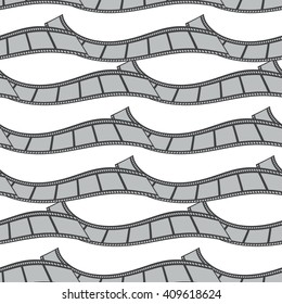 Seamless pattern of abstract film strips. Vector illustration background