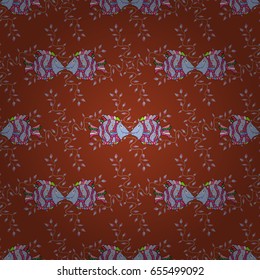 Seamless pattern abstract fish background. Hand drawn seamless illustration.