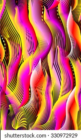Seamless pattern with abstract flame, vector image