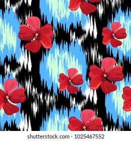 seamless pattern with abstract floral pattern