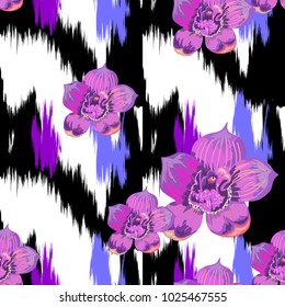 seamless pattern with abstract floral pattern