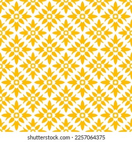 Patrón sin brillo con diseño floral abstracto. Diseño floral amarillo