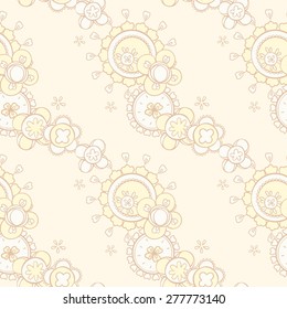 seamless pattern with abstract floral design.