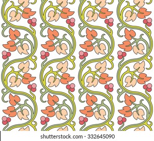  seamless pattern, abstract, floral, geometric. Vector background. Colored texture. Decorative illustration for print, web.