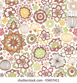 patrón ininterrumpido con ornamento floral abstracto