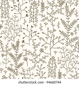 seamless pattern with abstract floral ornament