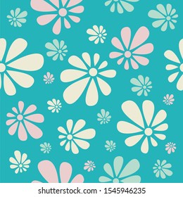 Seamless pattern. Abstract flower vector pattern.