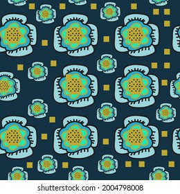 Seamless Pattern with abstract flower for your wedding