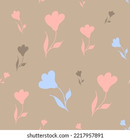 seamless pattern with abstract flower,floral tender print for wallpaper,cover design,fabric,nursery interior and birthday decoration,spring illustration,greeting card.