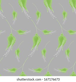 Seamless pattern with abstract flowers