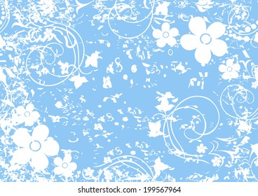 seamless pattern from abstract flowers