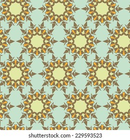 Seamless pattern with abstract flowers