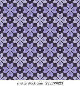 Seamless pattern with abstract flowers