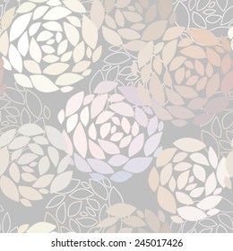 Seamless pattern with abstract flowers