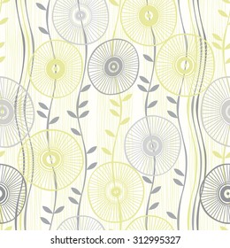 Seamless pattern of abstract flowers.