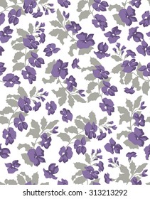 Seamless pattern of abstract flowers