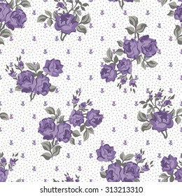 Seamless pattern of abstract flowers