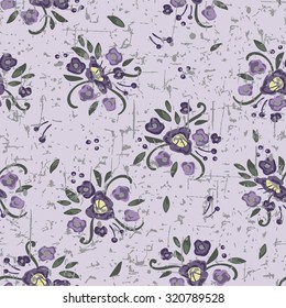 Seamless pattern of abstract flowers