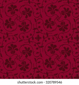 Seamless pattern of abstract flowers