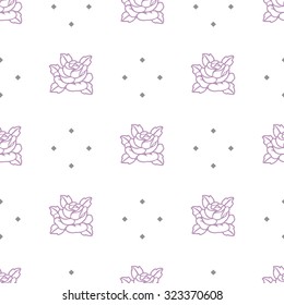 Seamless pattern of abstract flowers