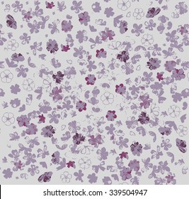 Seamless pattern of abstract flowers