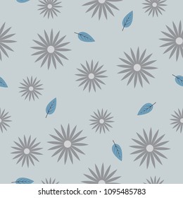 Seamless pattern with abstract flowers background vector illustration for design