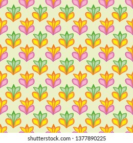 Seamless pattern of abstract flowers. Background for fabrics, wallpapers, coatings, prints and designs. EPS file, vector - the template will fill in any form.