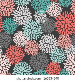 Seamless pattern of abstract flowers. Can be used for wallpaper, pattern fills, web page background,surface textures