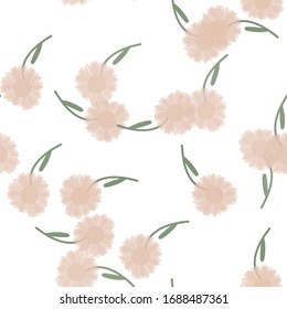 Seamless pattern with abstract flowers. Creative color floral surface design. Vector background.
