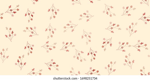 Seamless pattern with abstract flowers. Creative color floral surface design. Vector