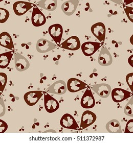 Seamless Pattern Abstract Flowers. EPS10 vector.